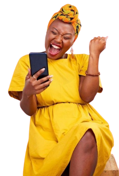 Smiling person with tablet